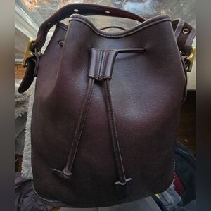 Coach Vintage Lula Legacy Mahogany Leather W Brass Hardware 9952